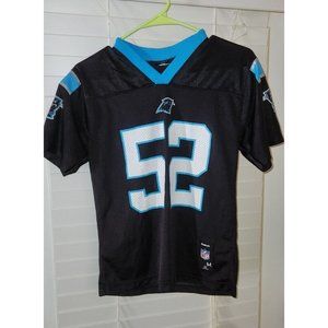 JON BEASON #52 Carolina Panthers Reebok Youth Medium Black Football Jersey